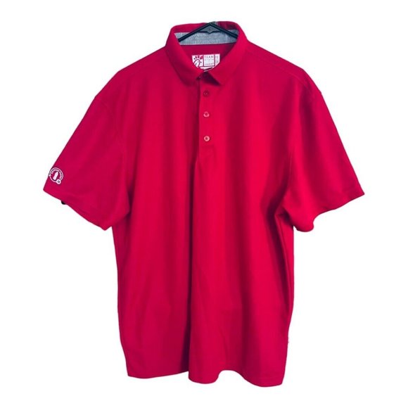 Chick-Fil-A OOBE Employee Red Uniform Polo XL Unisex Short Sleeve Fast Food Work - Picture 1 of 8